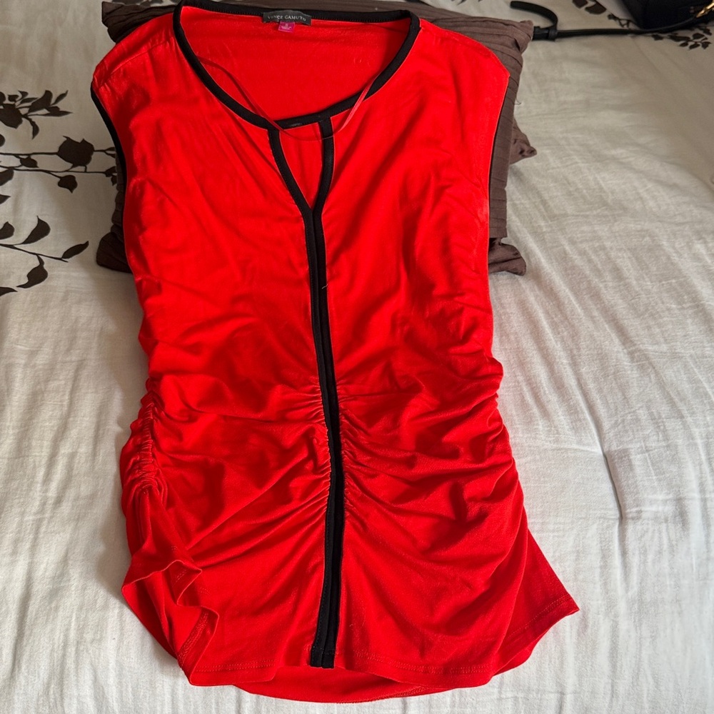 Vince Camuto Red Midi Skirt